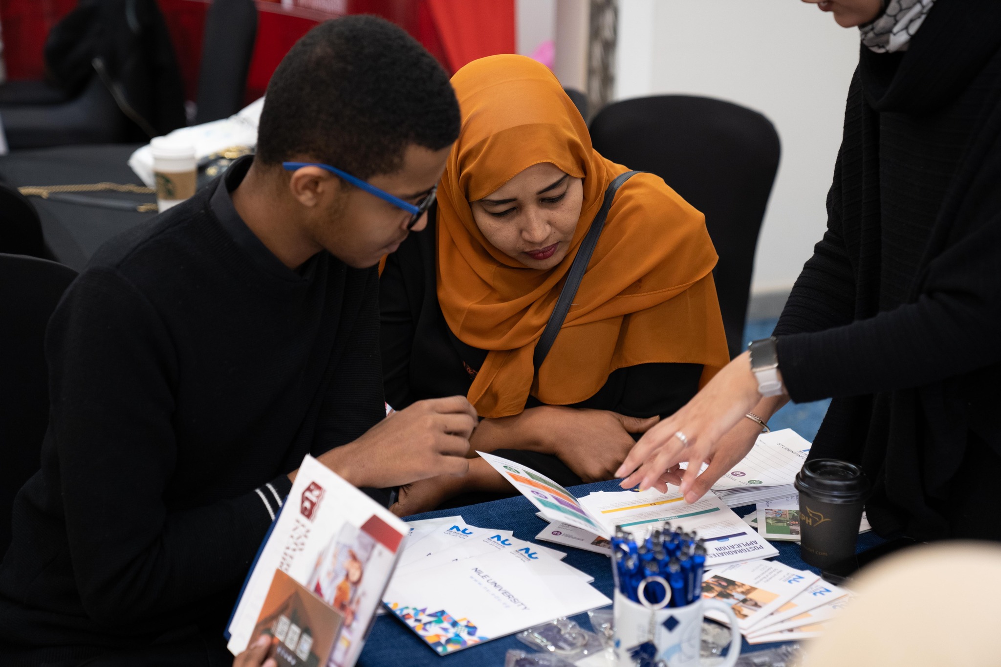 Sudanese students in Egypt at the Student Zone College and Career Fair today