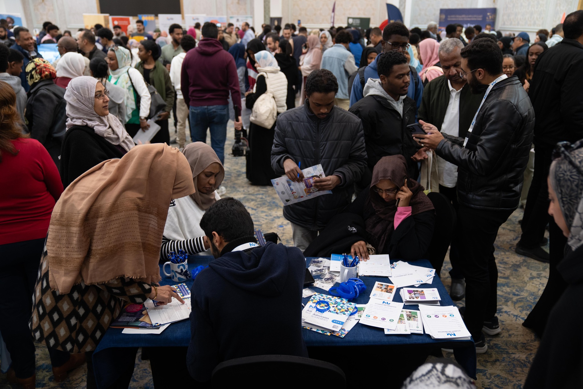 Sudanese students in Egypt at the Student Zone College and Career Fair today