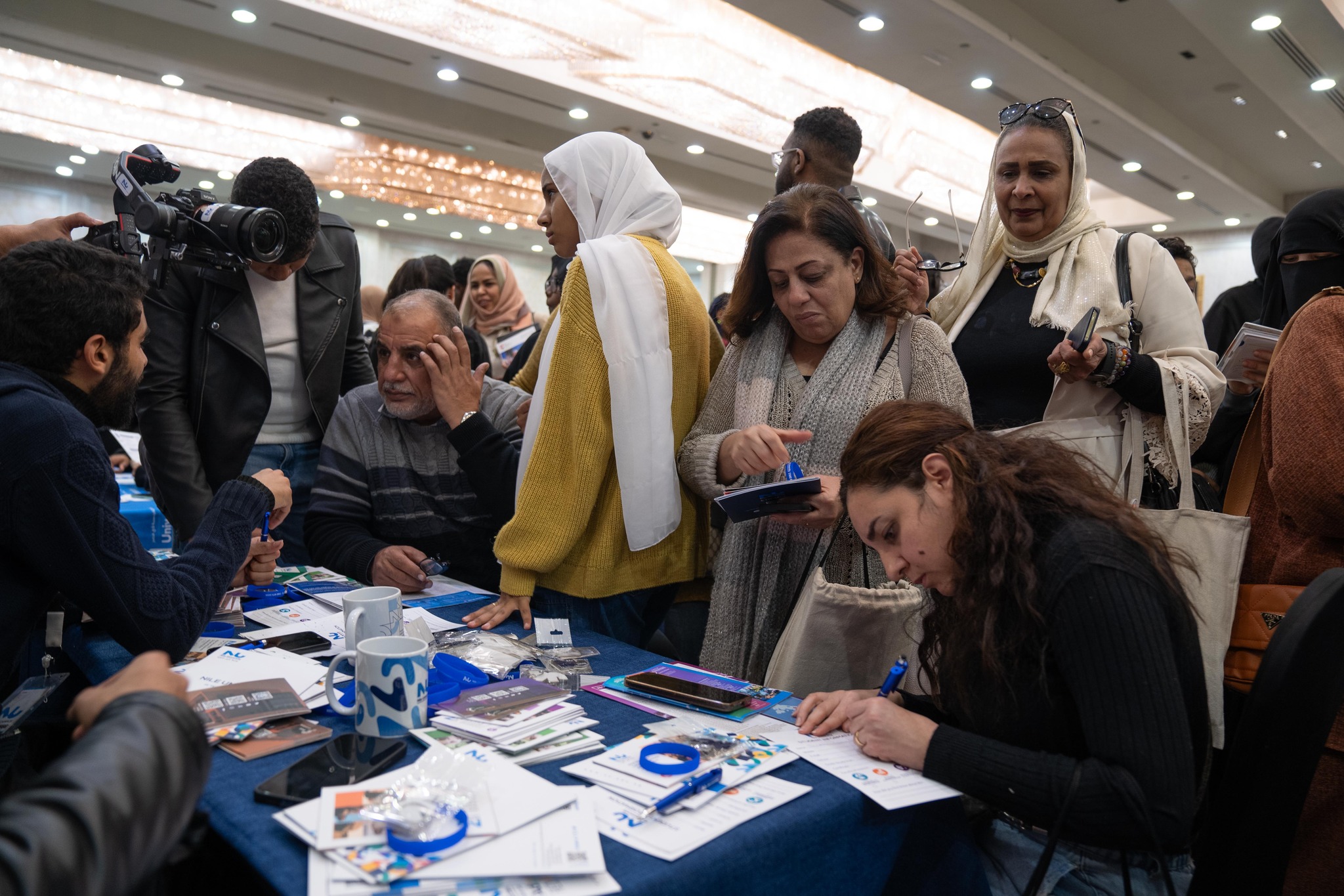 Sudanese students in Egypt at the Student Zone College and Career Fair today