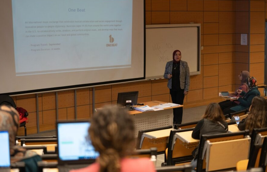 Biotechnology School Hosting a Seminar by Ms. Rania ElSayed, Senior Cultural Affairs Specialist for Exchanges at U.S. Embassy in Cairo 