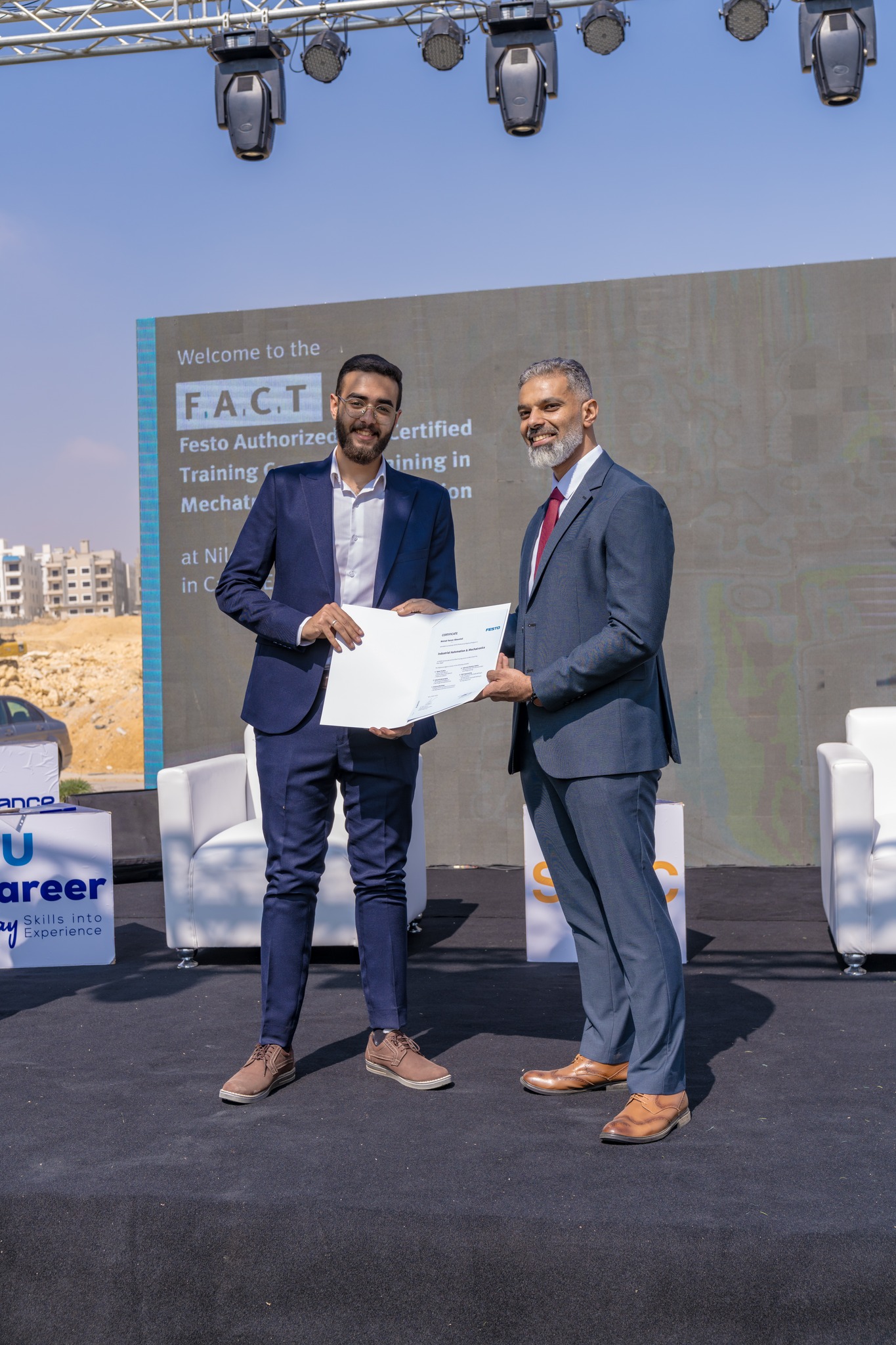 FESTO Professional Diploma graduates from Nile University at the NU Career Day