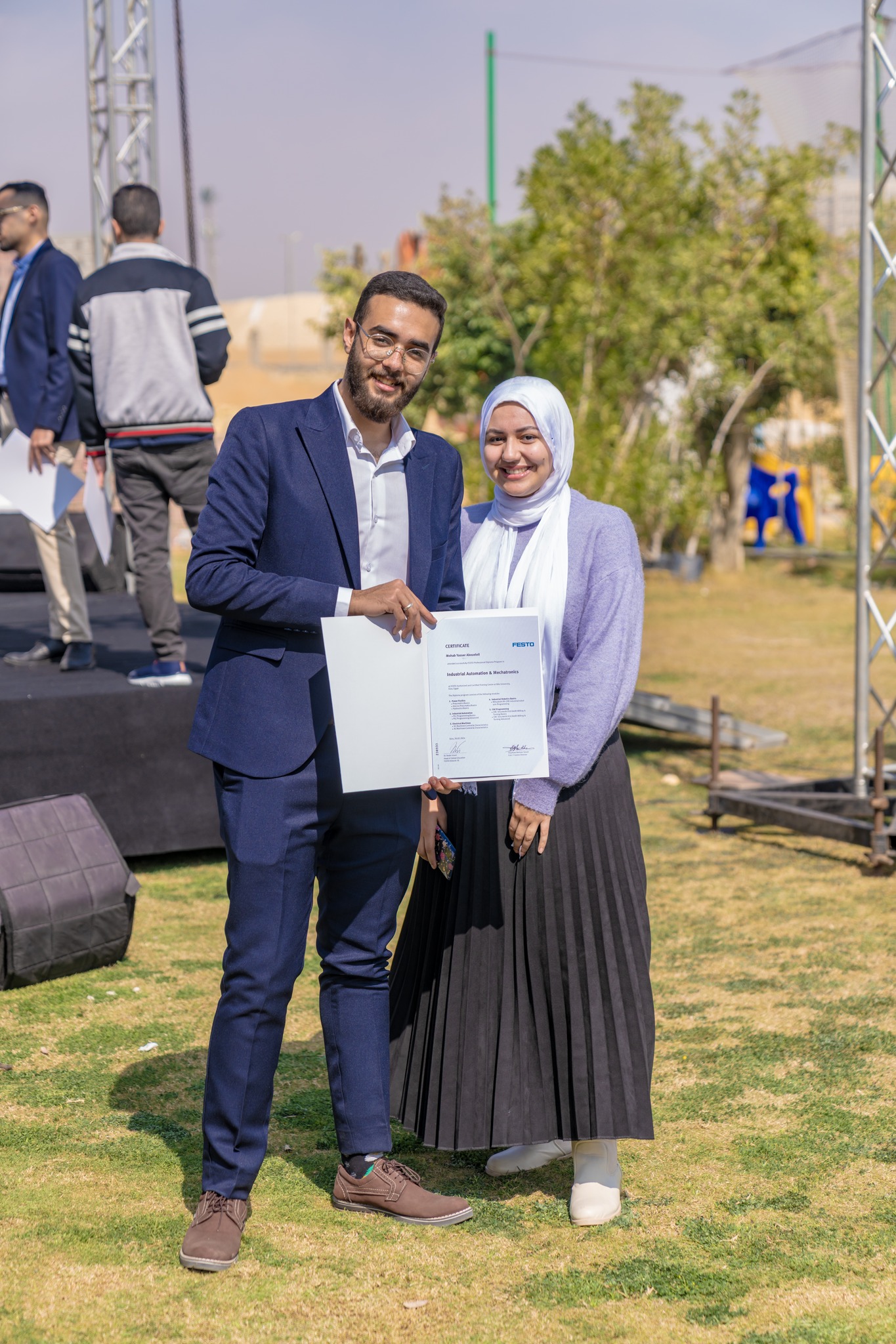 FESTO Professional Diploma graduates from Nile University at the NU Career Day