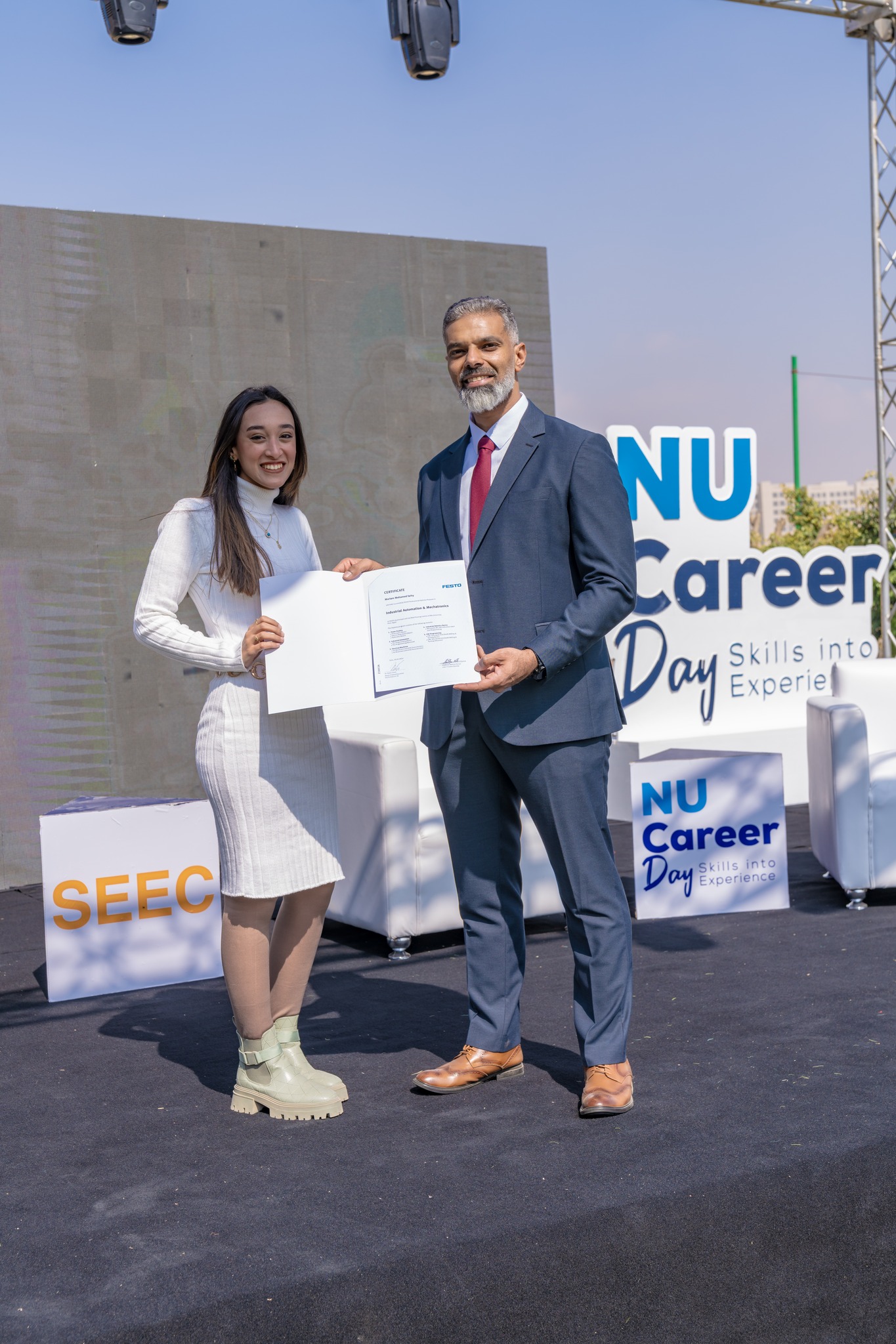 FESTO Professional Diploma graduates from Nile University at the NU Career Day