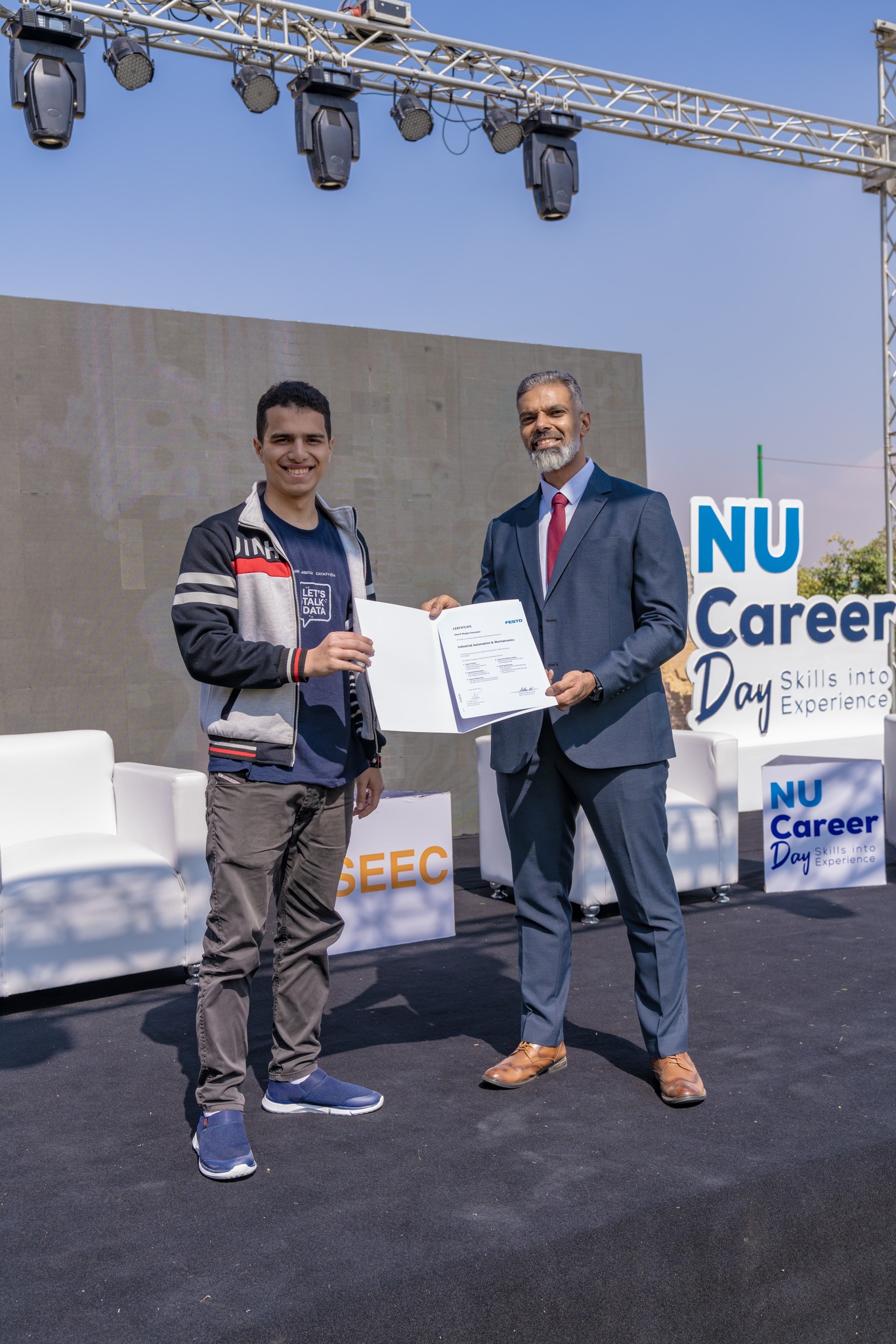 FESTO Professional Diploma graduates from Nile University at the NU Career Day