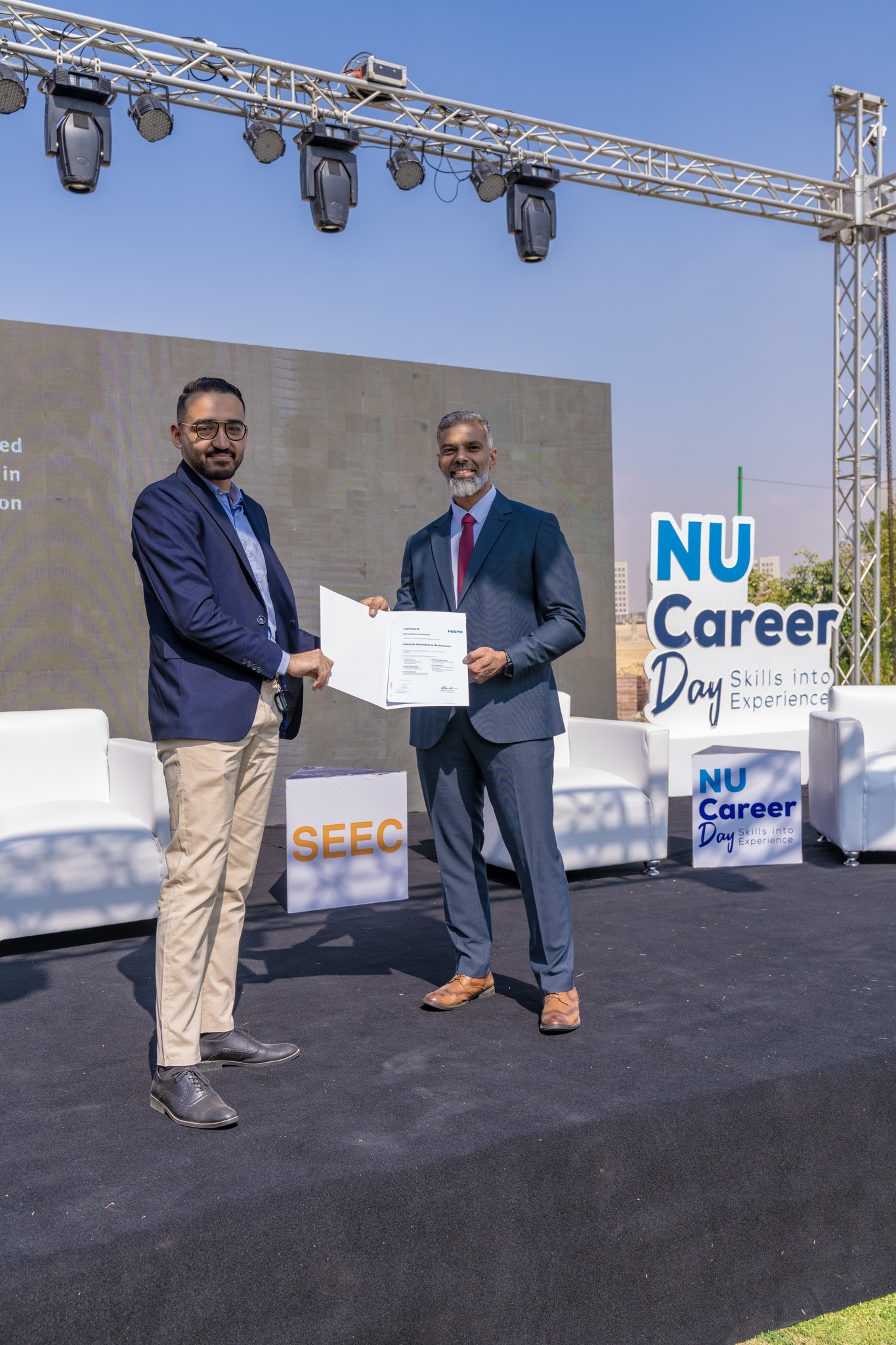 FESTO Professional Diploma graduates from Nile University at the NU Career Day