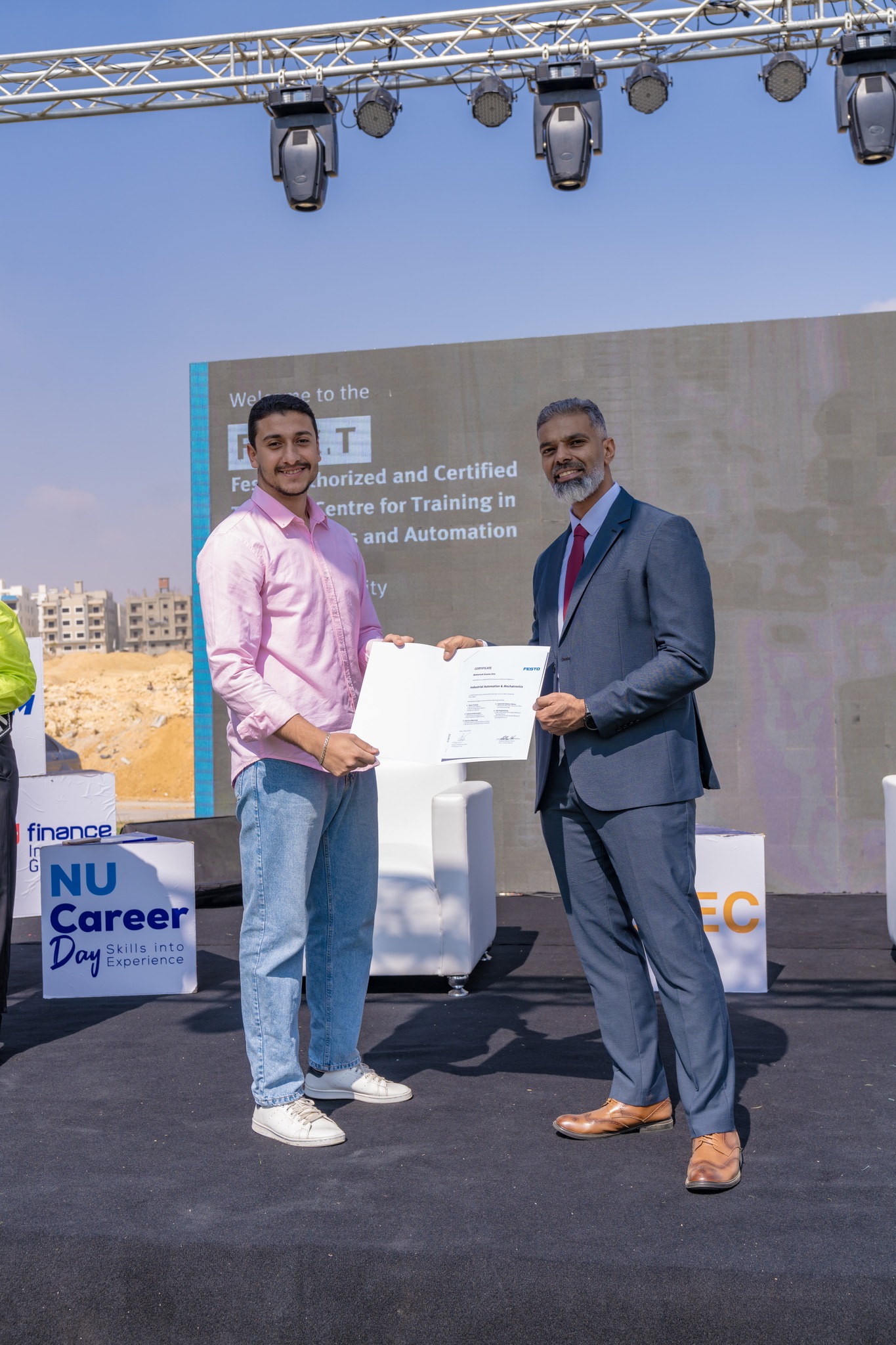 FESTO Professional Diploma graduates from Nile University at the NU Career Day