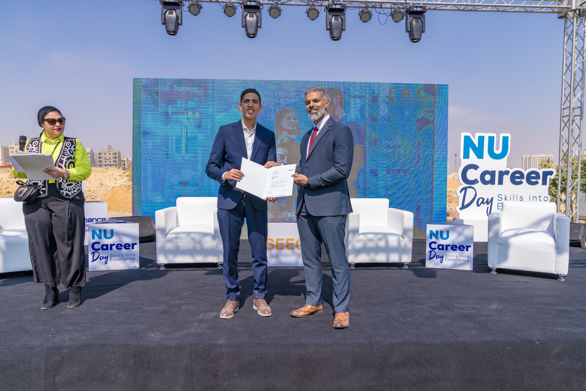 FESTO Professional Diploma graduates from Nile University at the NU Career Day