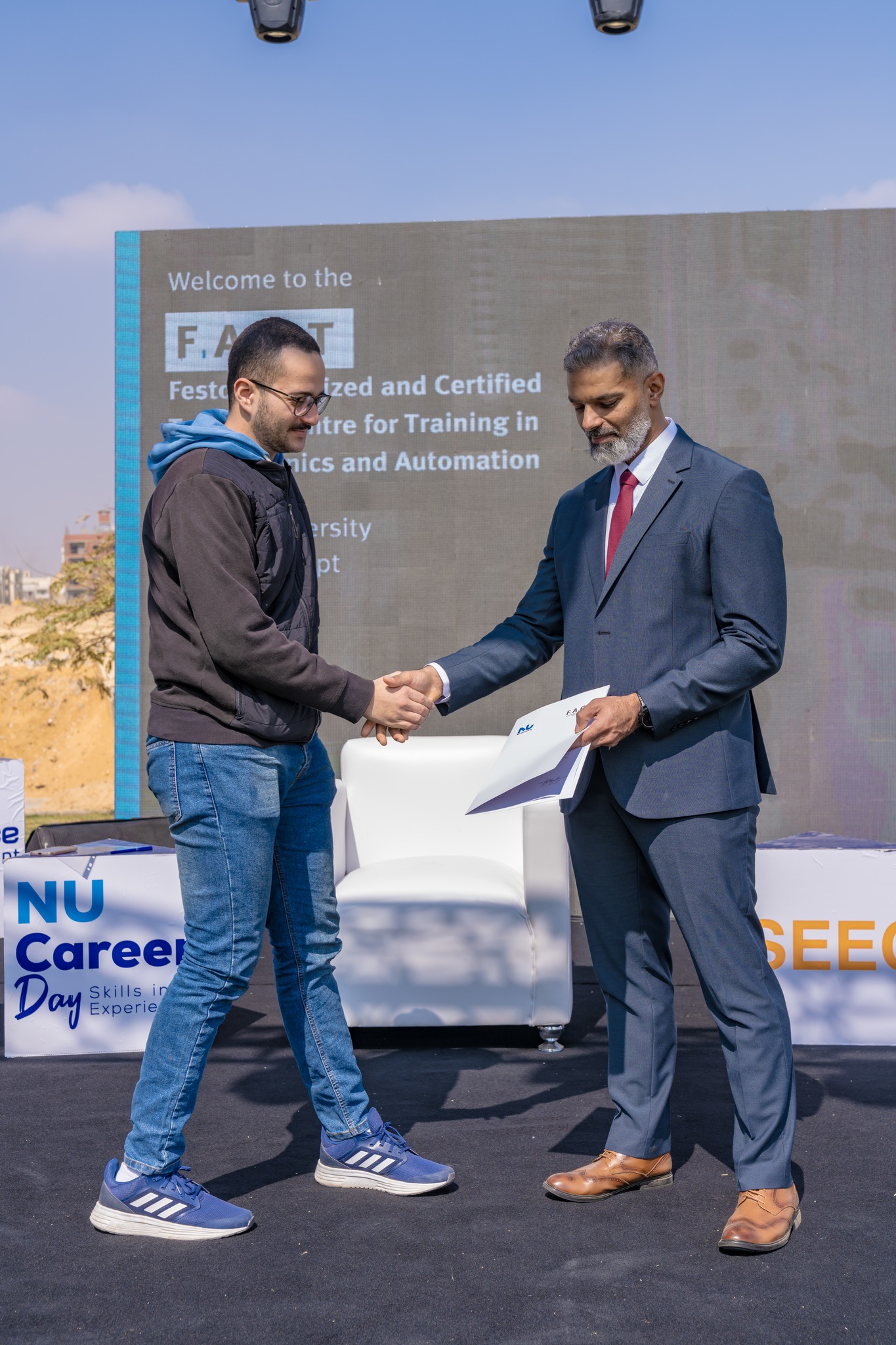 FESTO Professional Diploma graduates from Nile University at the NU Career Day