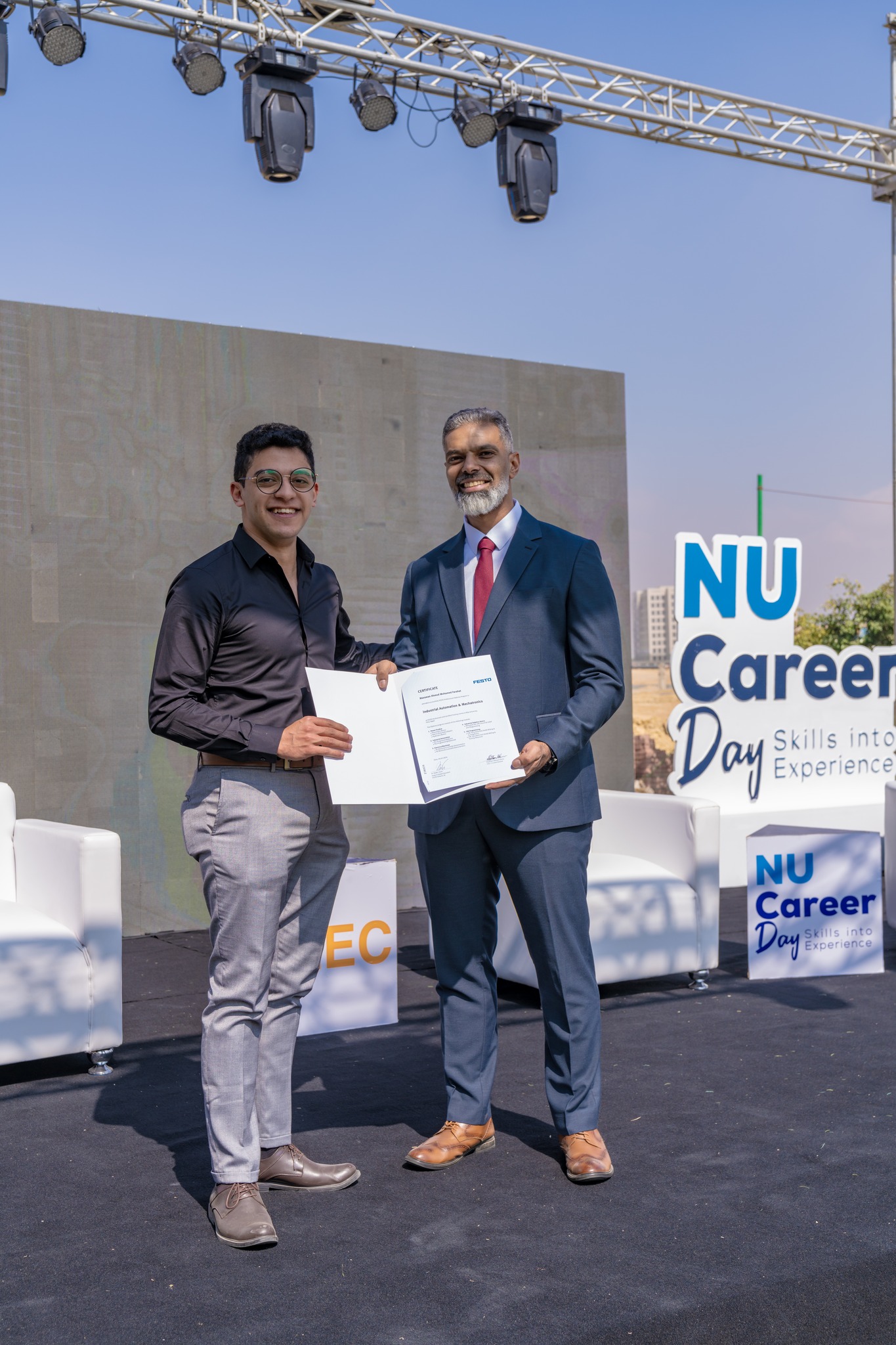 FESTO Professional Diploma graduates from Nile University at the NU Career Day