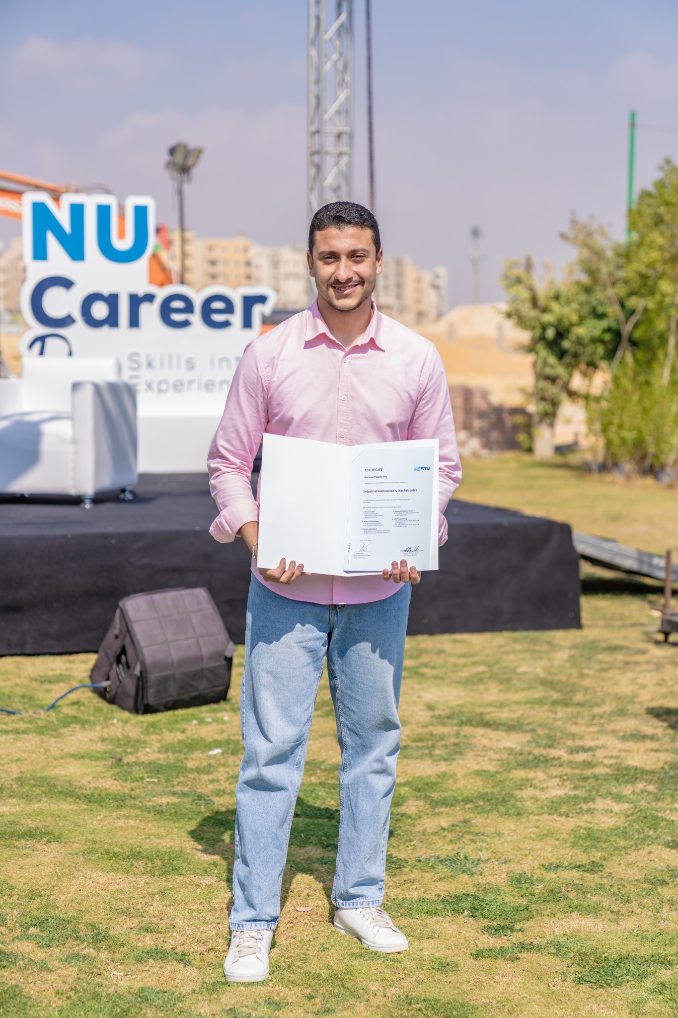 FESTO Professional Diploma graduates from Nile University at the NU Career Day