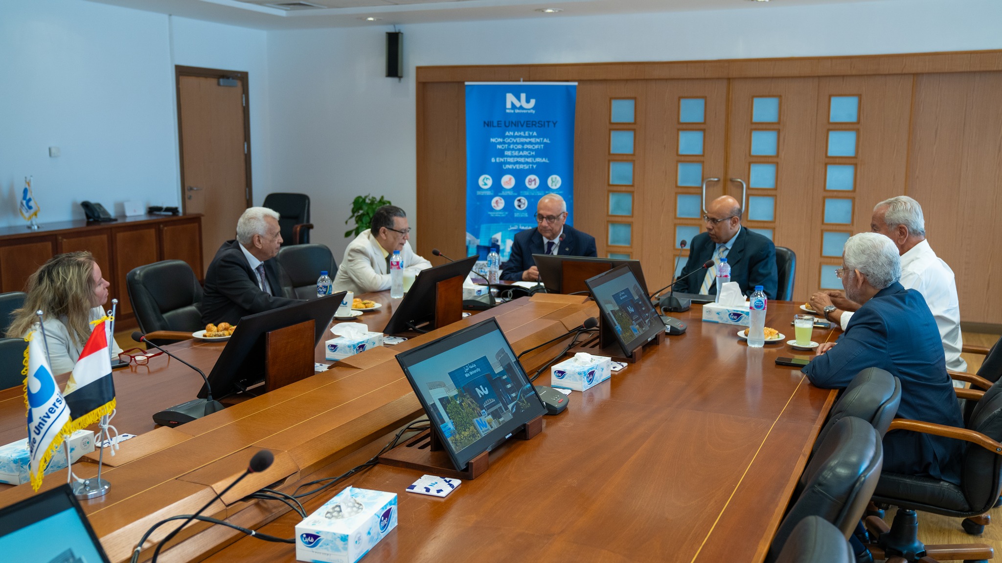 Nile University is pleased to announce the signing of a cooperation protocol between the Commercial Syndicate and Nile University