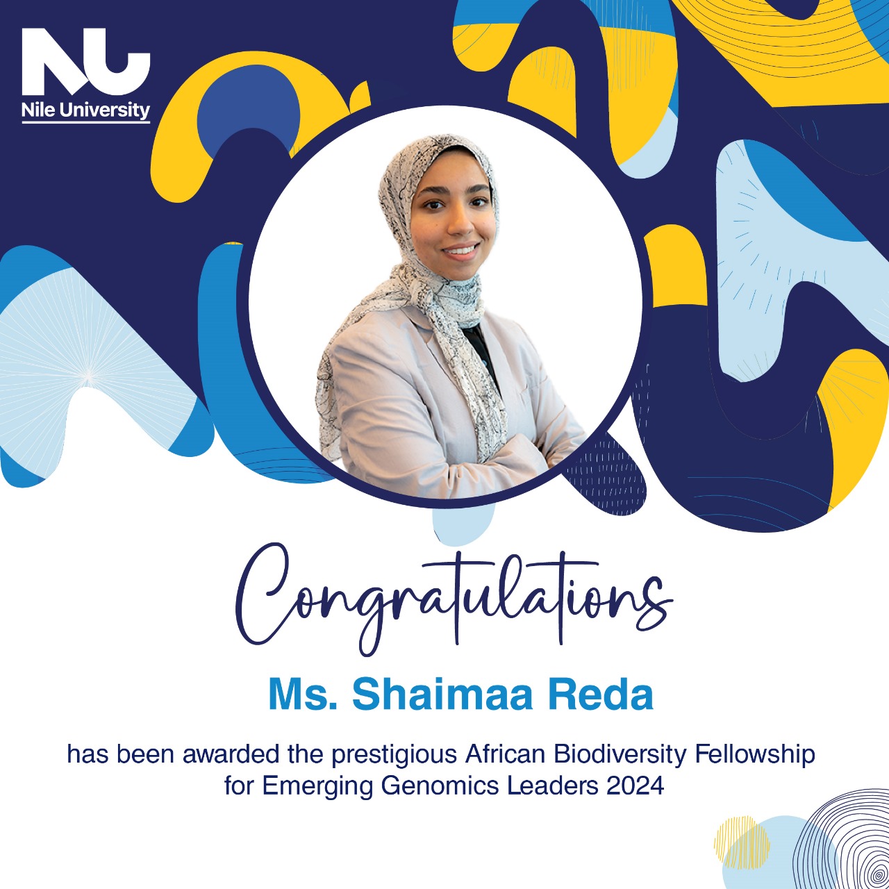 Ms. Shaimaa Reda has been awarded the prestigious African Biodiversity Fellowship for Emerging Genomics Leaders 2024!