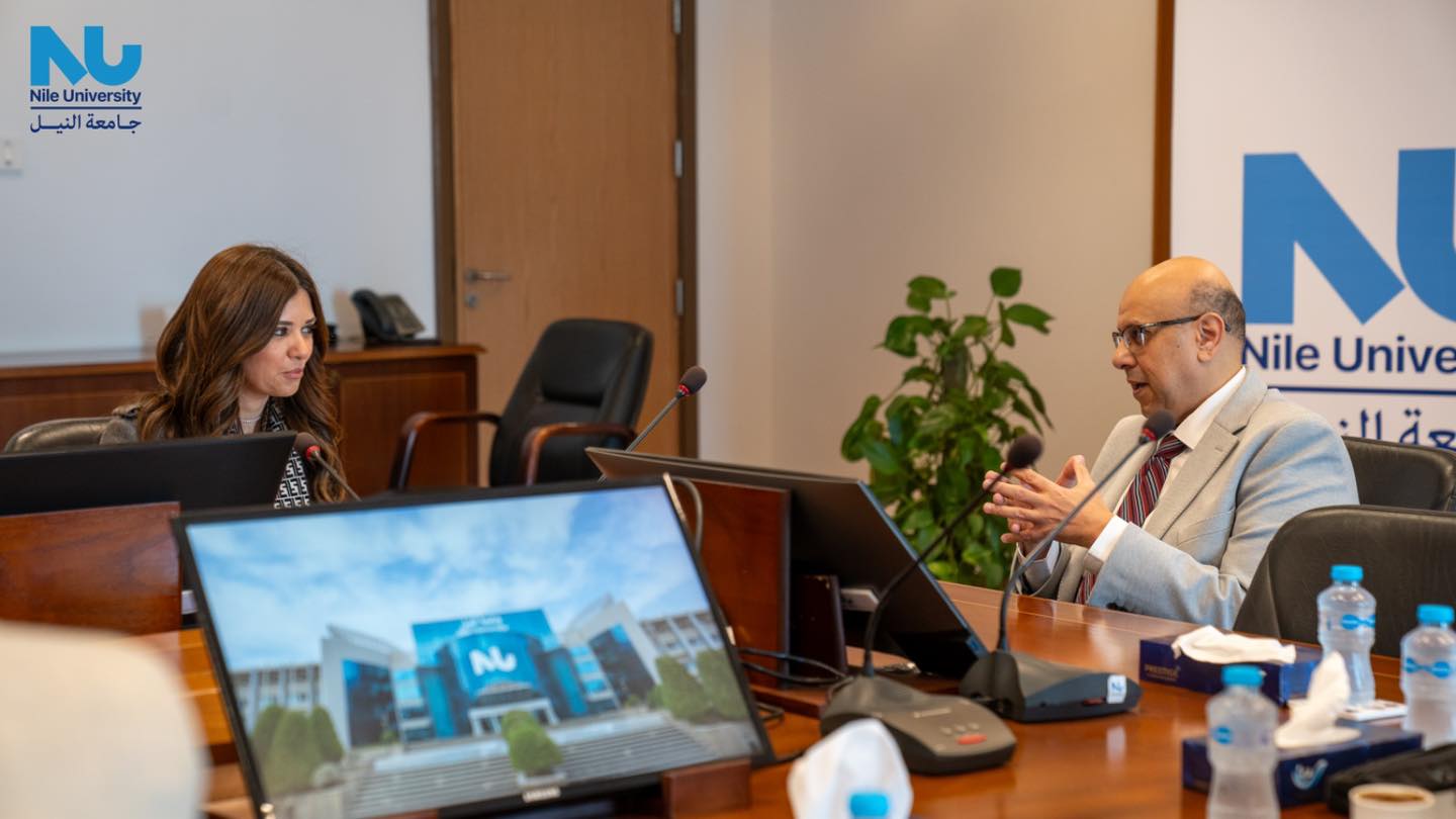 Prof. Wael Akl, President of Nile University, welcomed a delegation from Microsoft Egypt