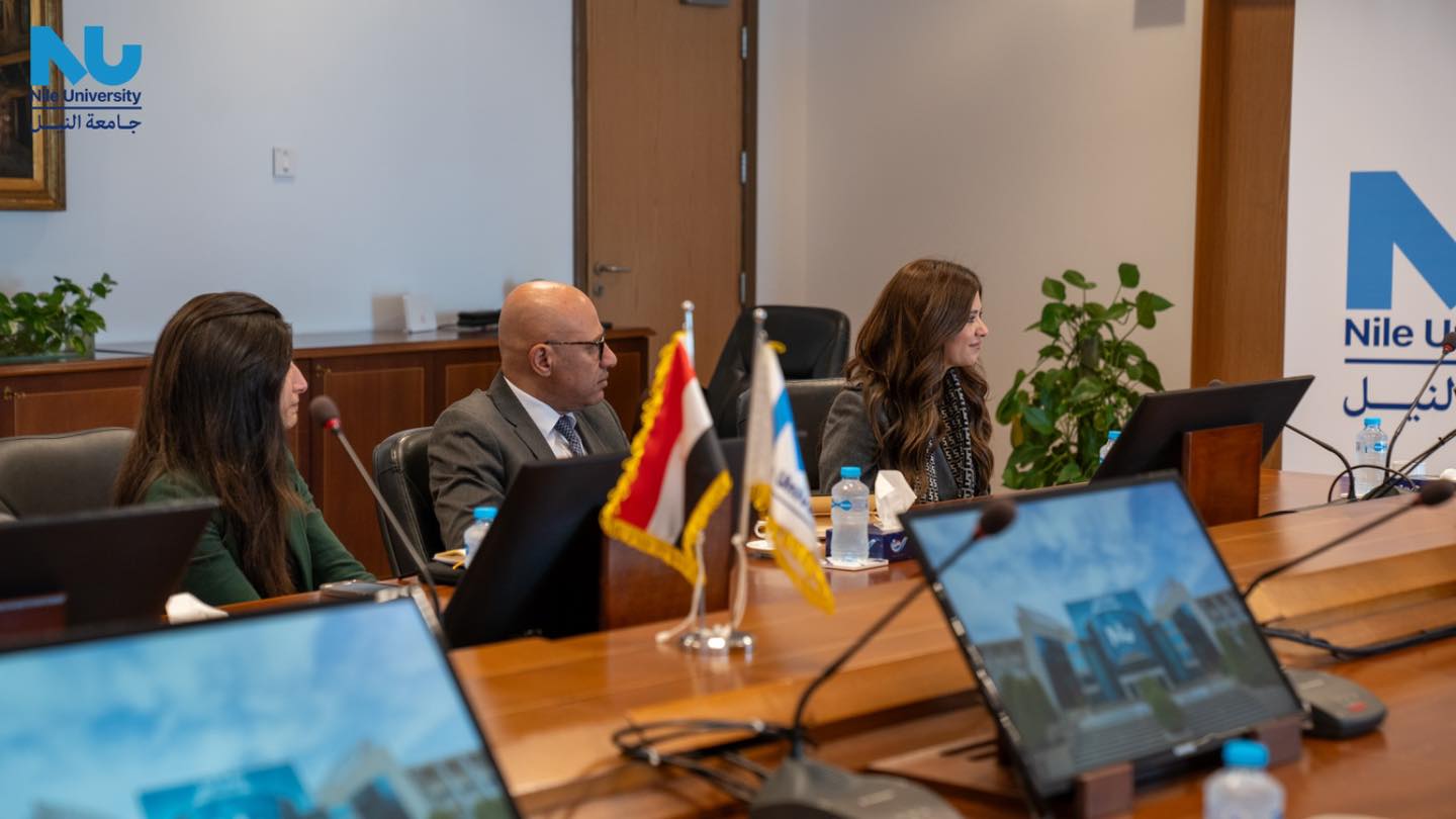 Prof. Wael Akl, President of Nile University, welcomed a delegation from Microsoft Egypt