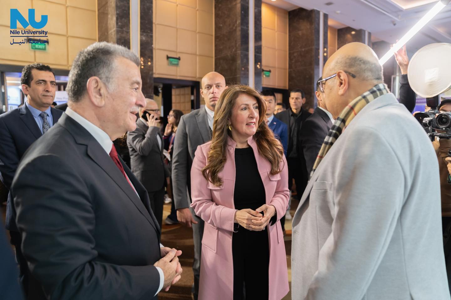 Dr. Wael Akl, President of Nile University, warmly welcomed U.S. Ambassador Herro Mustafa Gar to our booth at the EduGate Cairo event.