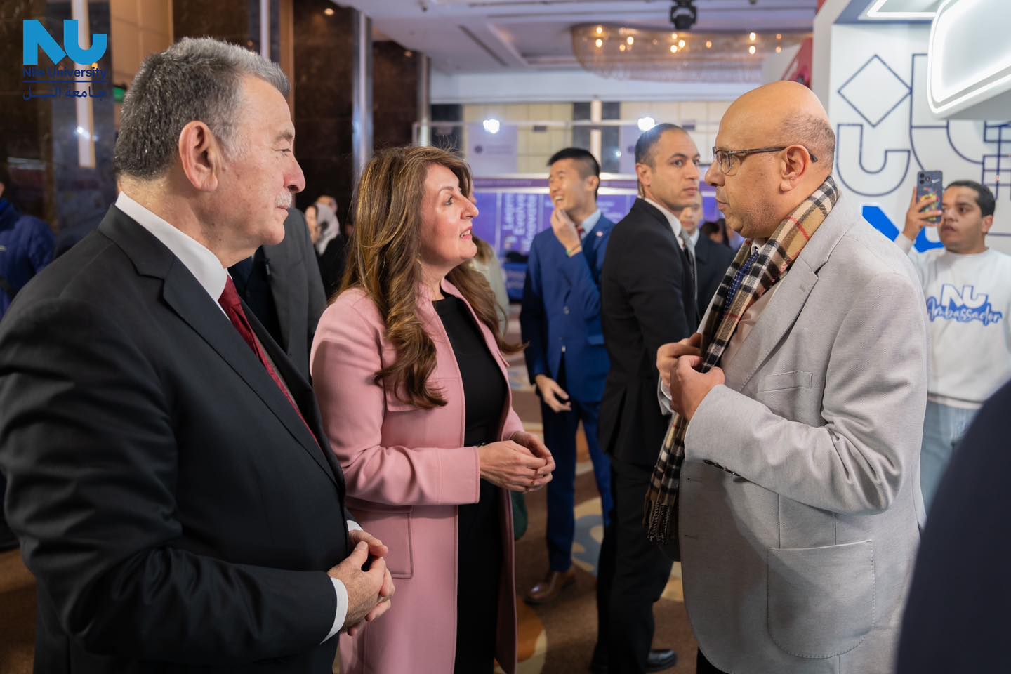 Dr. Wael Akl, President of Nile University, warmly welcomed U.S. Ambassador Herro Mustafa Gar to our booth at the EduGate Cairo event.