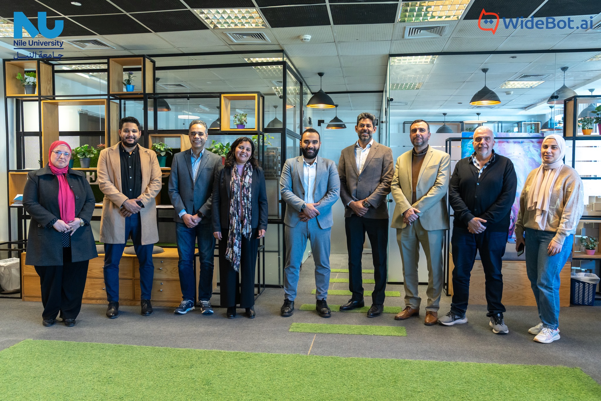 Nile University has signed a MOU with WideBot, a leading company in artificial intelligence and chatbot technology