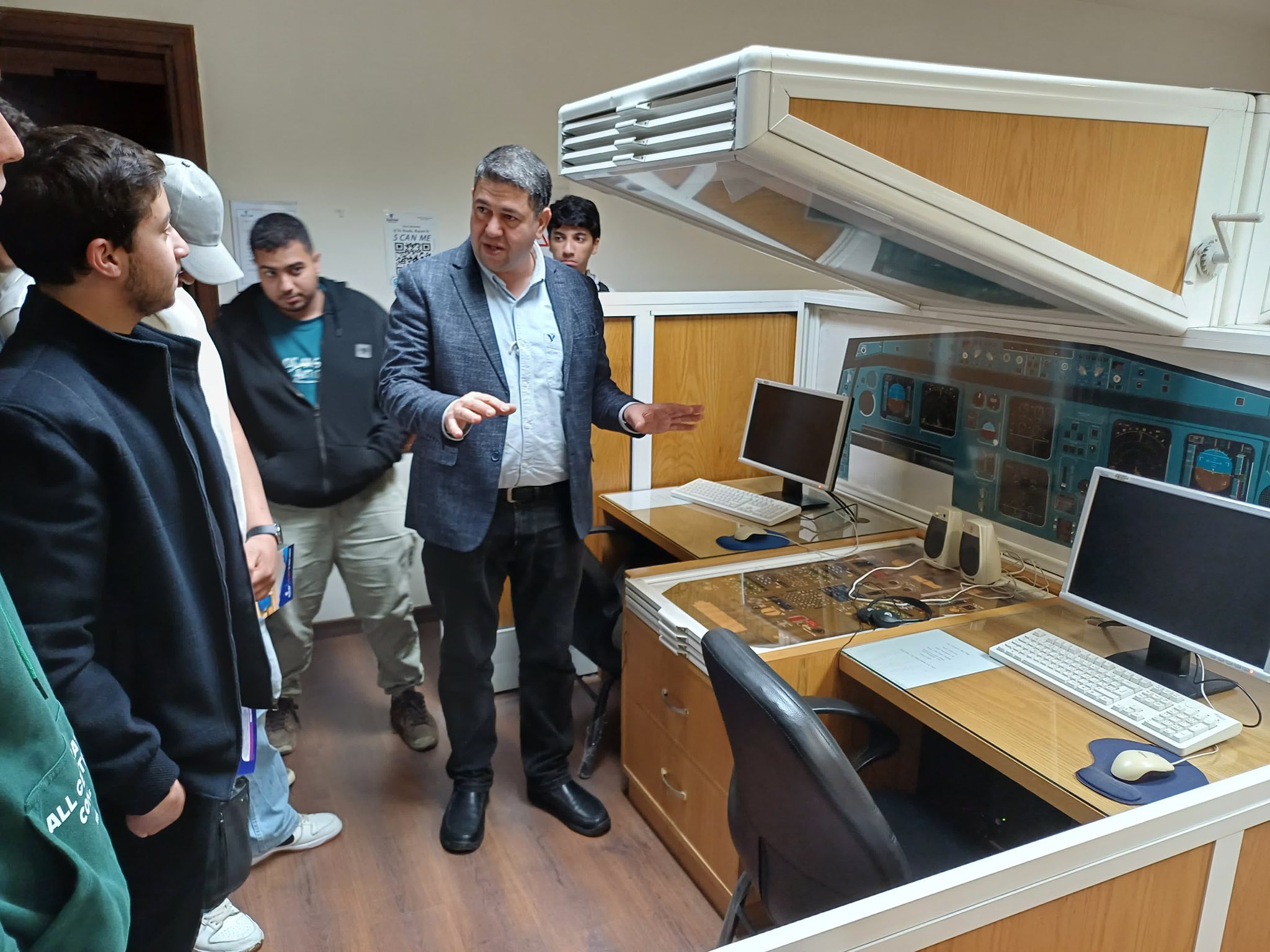 Nile University students on a field visit to EGYPTAIR TRAINING ACADEMY