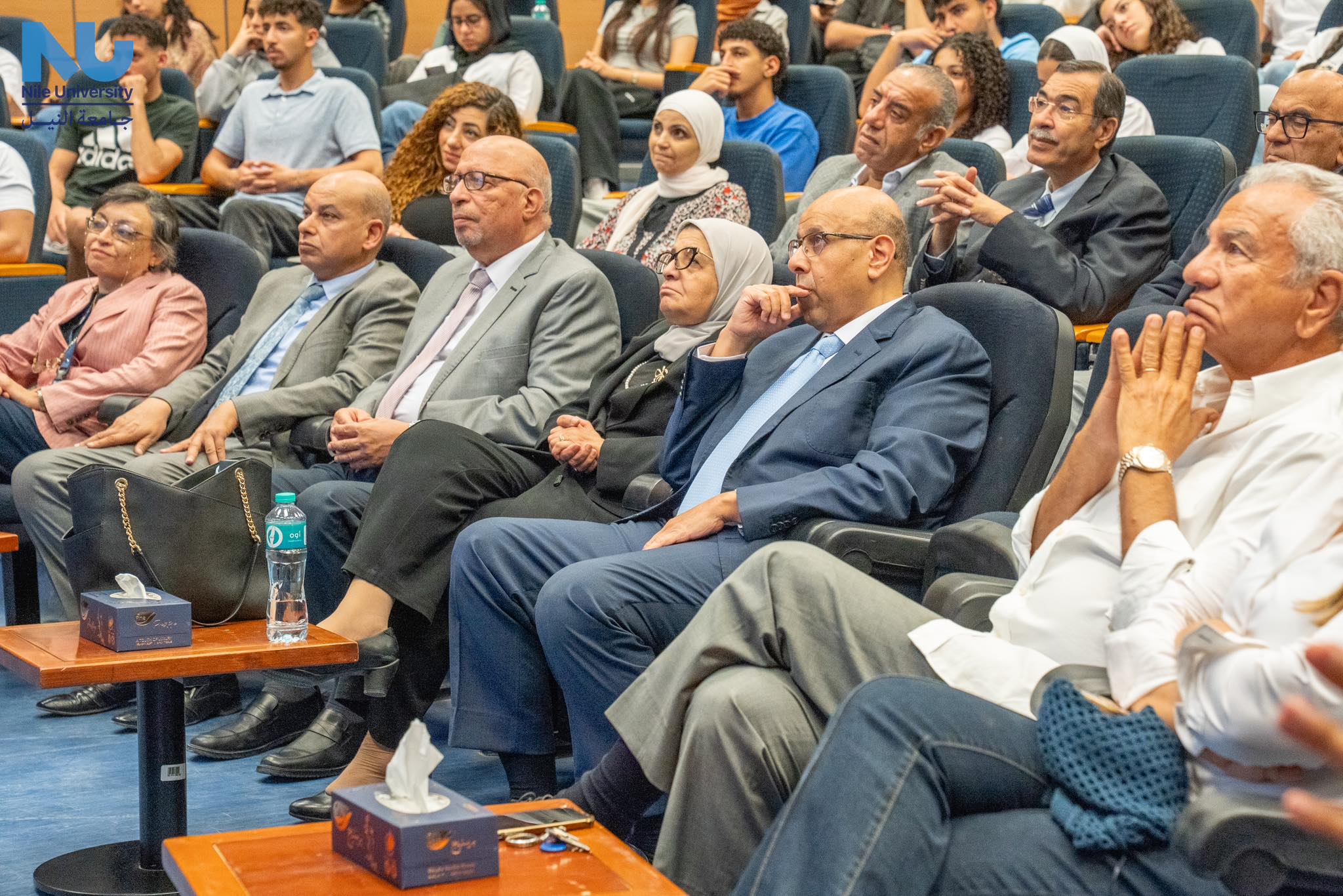Nile University Hosts Major General Samir Farag for a Seminar on National Security and Current Challenges In line with Nile University’s mission to build student awareness and foster national belonging, the university, led by Dr. Wael Akl, hosted Major General Samir Farag ( strategic expert and former Director of the Morale Affairs Department of the Armed Forces ) for a seminar titled: "Egyptian National Security: Challenges and Essentials." The event coincided with Egypt’s Sinai Liberation Day celebrations