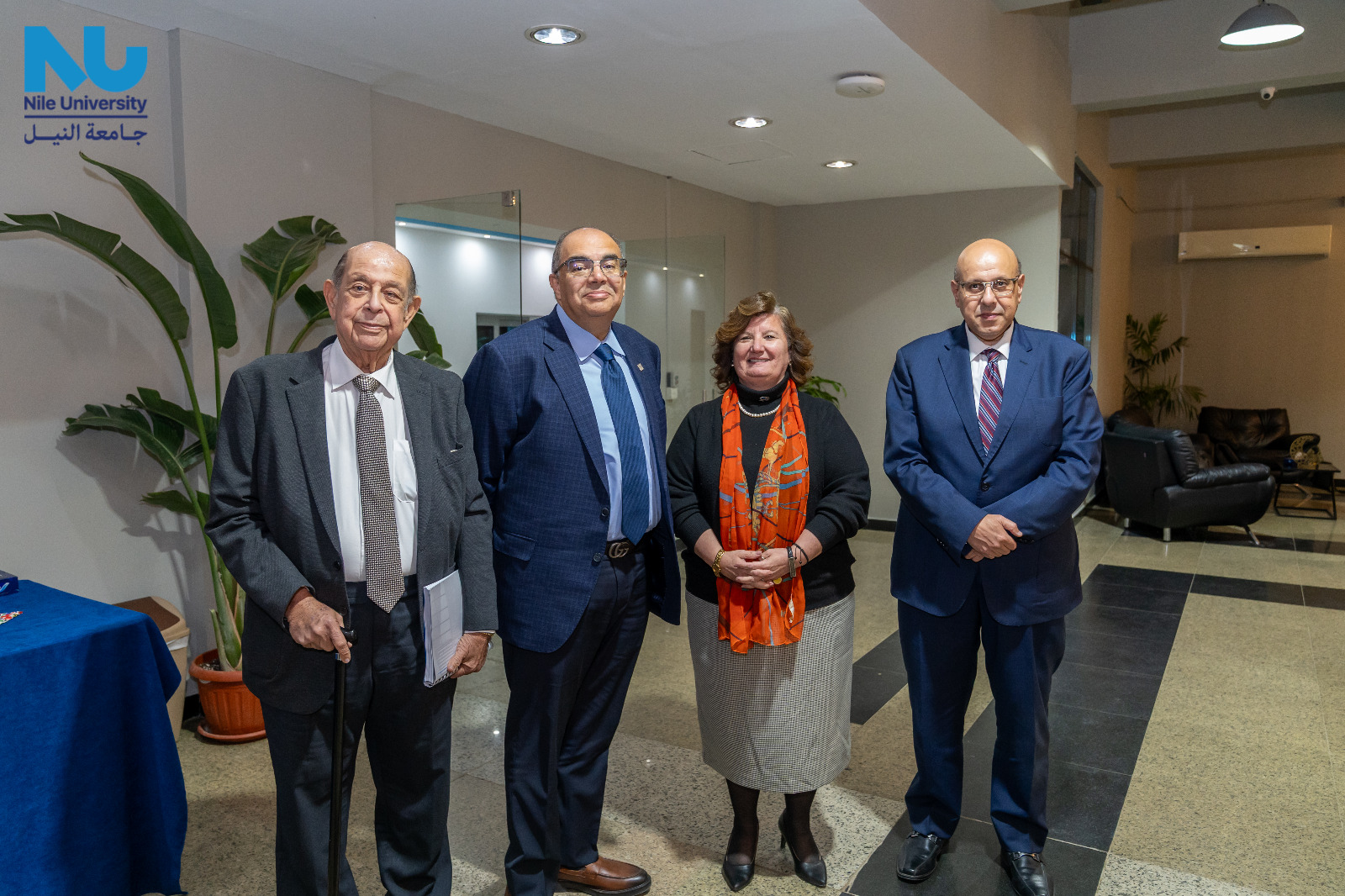 Nile University proudly hosted a significant meeting between the NU Board of Trustees and the University Council