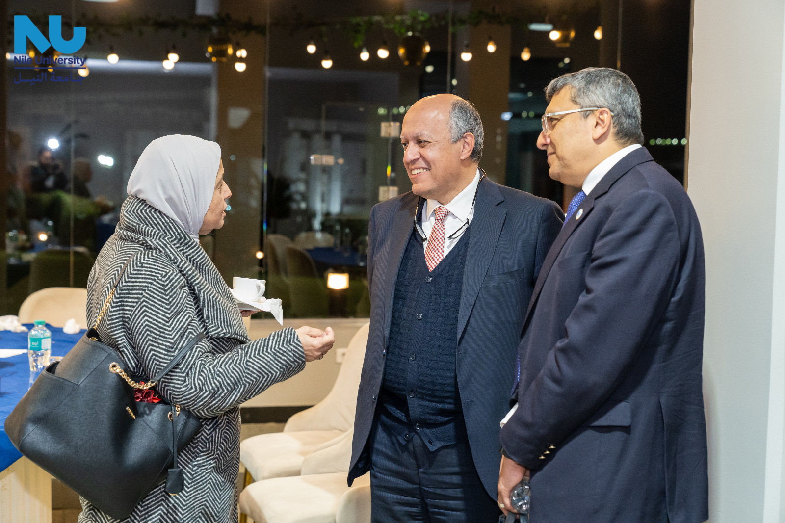 Nile University proudly hosted a significant meeting between the NU Board of Trustees and the University Council