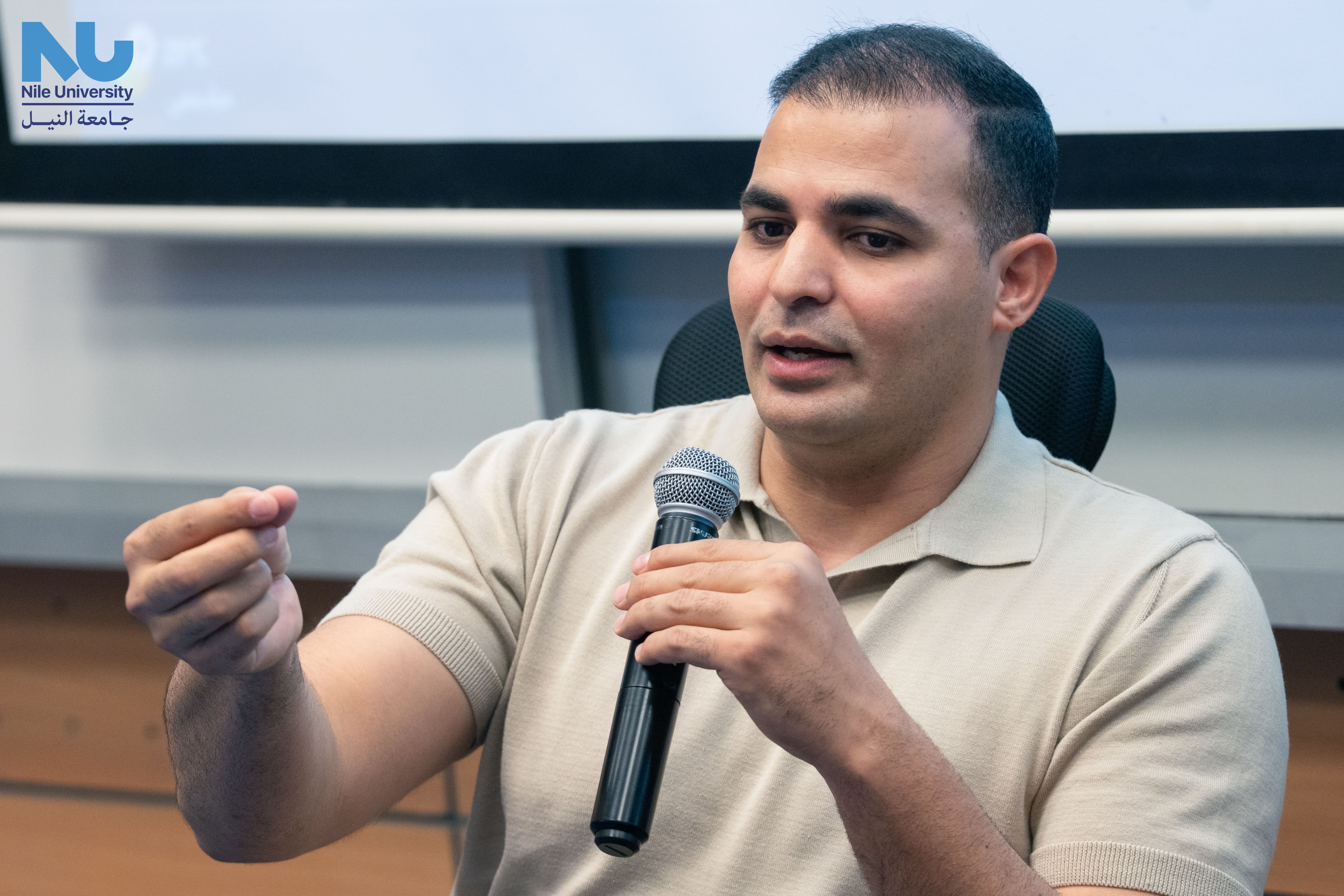Nile University proudly hosted renowned educational content creator Ibrahim Adel 