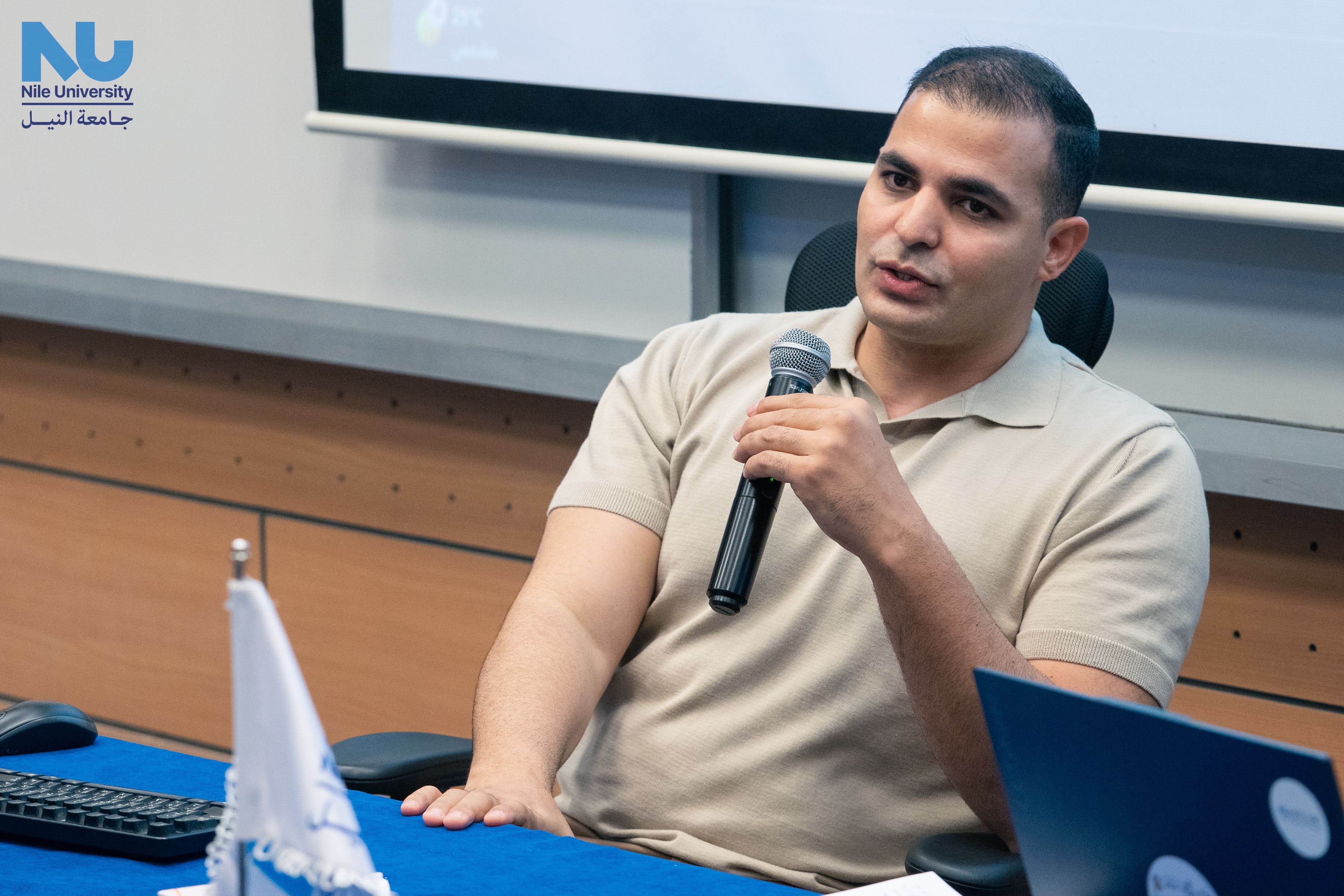 Nile University proudly hosted renowned educational content creator Ibrahim Adel 
