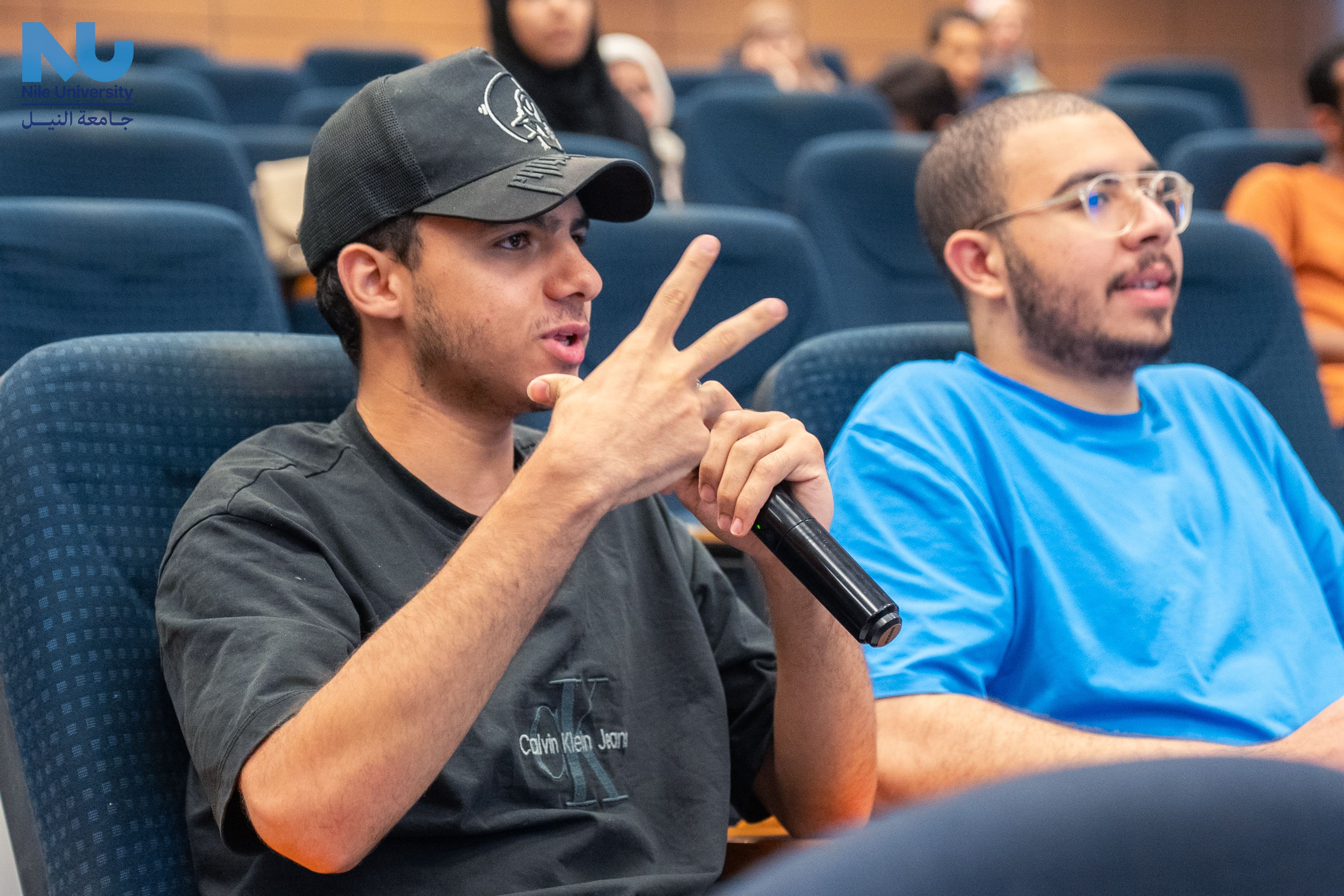 Nile University proudly hosted renowned educational content creator Ibrahim Adel 