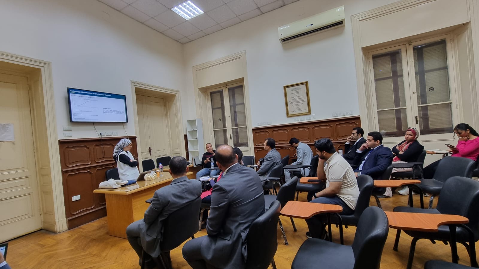 Nile University’s Dr. Heba Kaoud,  Assistant Professor at The Graduate School of Management of Technology  and Director of Intellectual Property and Technology Transfer Office ( IPTTO), was invited to  give a session on "Strategic Management of Technology and Intellectual  Property Protection" at the Cultural Season of the National Institute of  Intellectual Property (NIIP) at Helwan University! 